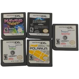 Nintendo DS Games: Bejeweled Twist, Battleship, Imagine Games, Polarium Lot of 5